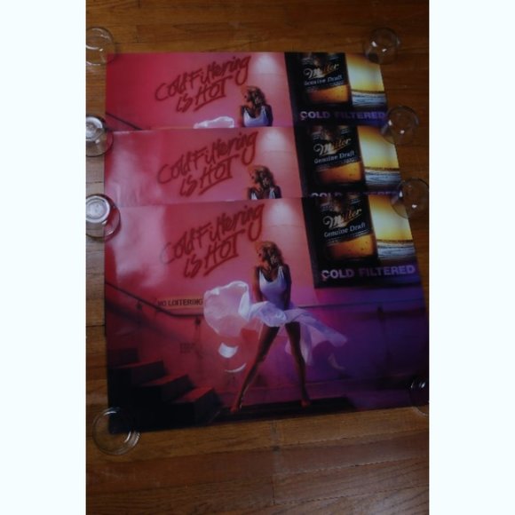 3 Marilyn Monroe look alike Miller Genuine Draft beer posters - Picture 2 of 6